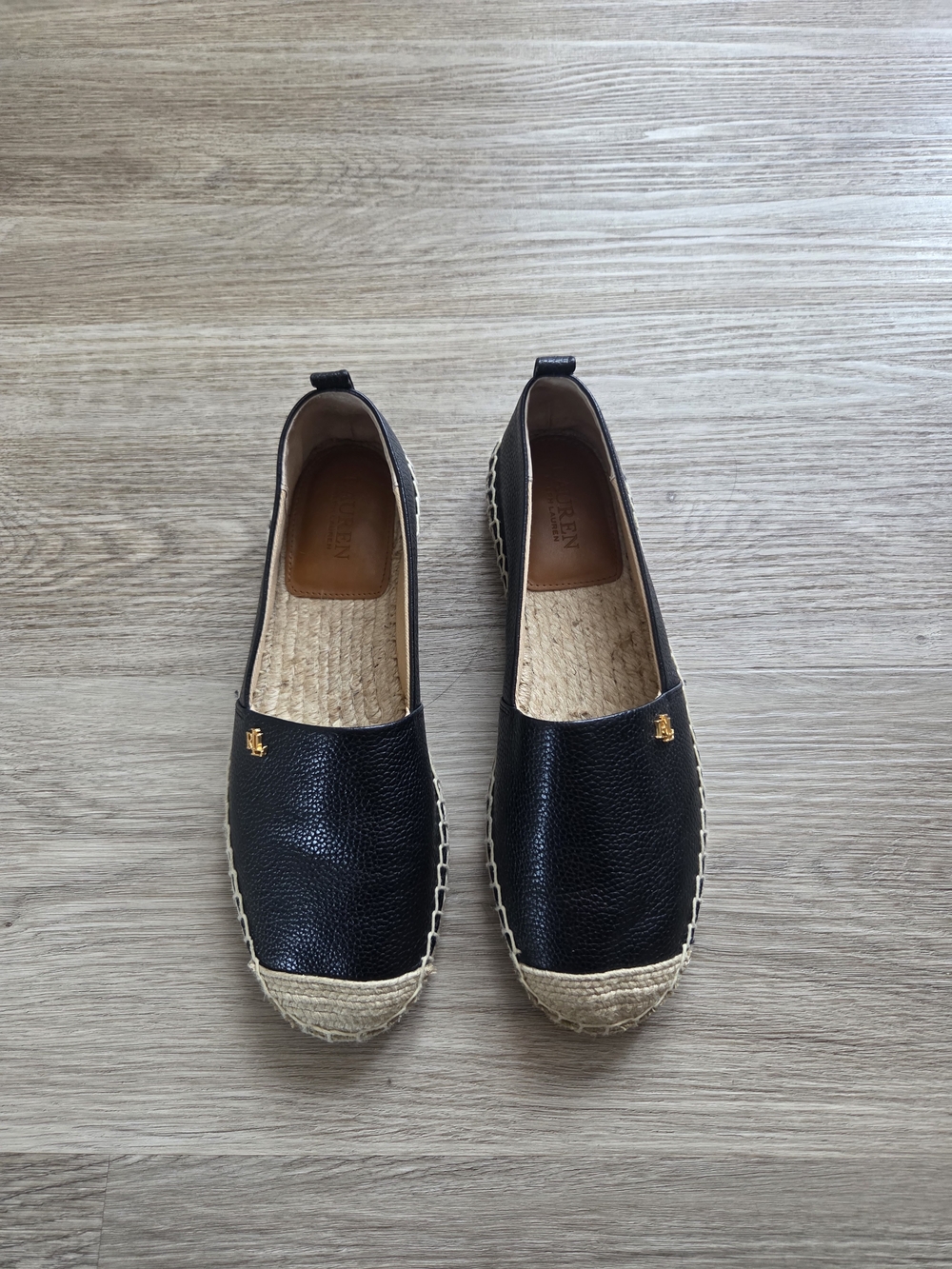 Ralph Lauren Cameryn Nappa Leather Espadrille Size 6